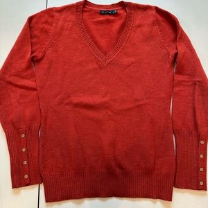 Burnt orange merino wool sweater